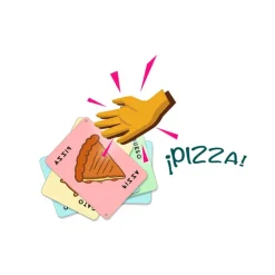 Juego de cartas Taco, Vuelta, Cabra, Queso, Pizza.<Ludilo Sale
