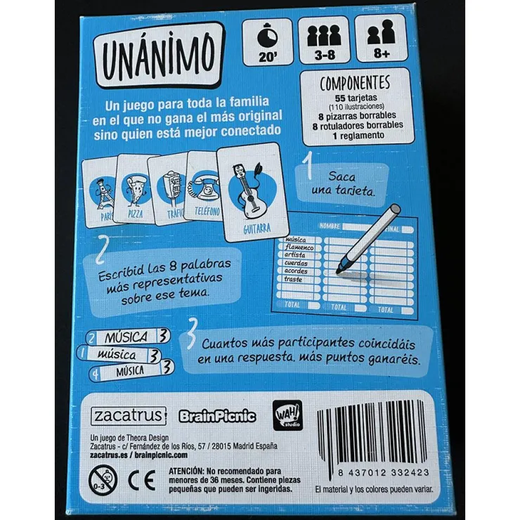 Juego de cartas Unánimo<Zacatrus Online