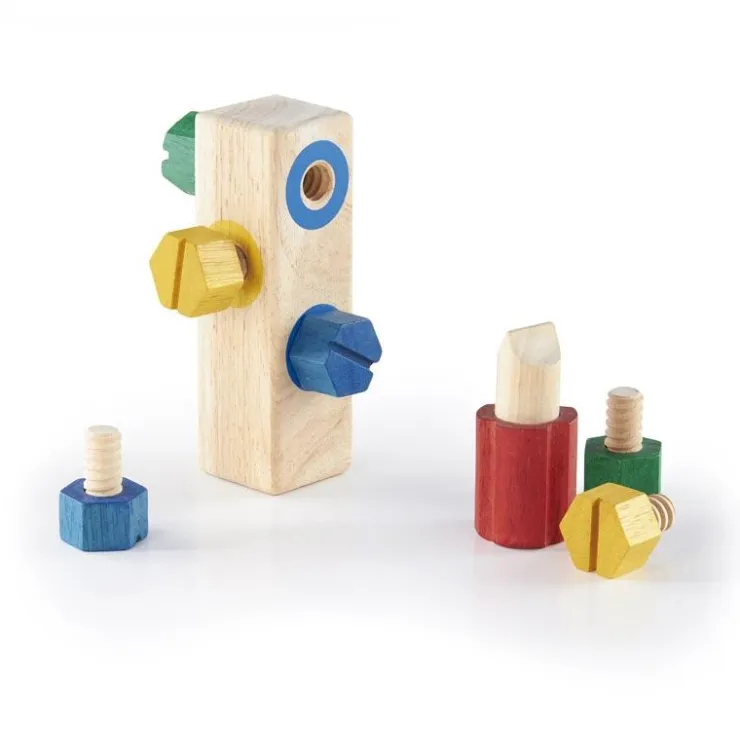 Juego para enroscar tornillos de madera Screw Block<Guidecraft Hot