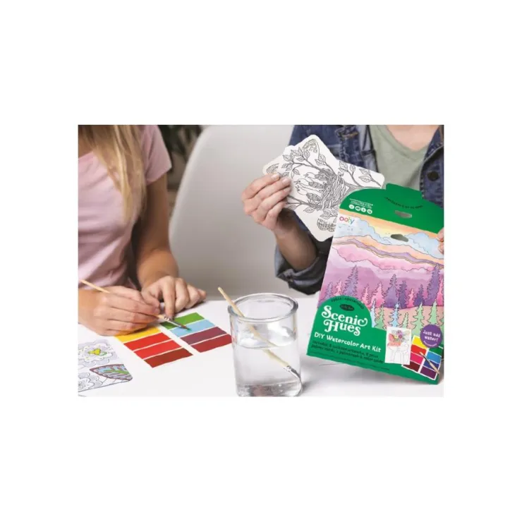 Kit DIY pinta con acuarela flores y jardines Scenic Hues<Ooly Hot