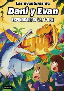Las aventuras de Dani y Evan 10. Espinosaurio vs. T-Rex< New