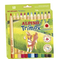 Lápiz color Trimax grueso 12 colores<Alpino Hot
