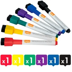 Mini rotulador para pizarra blanca 6 colores<Nobo New