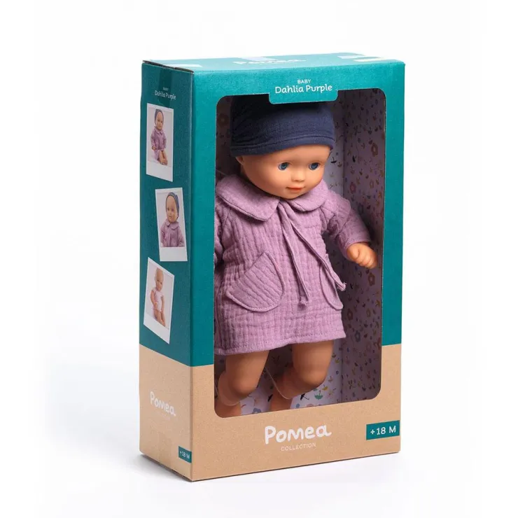 Muñeco abrigo malva 32cm<Djeco Best