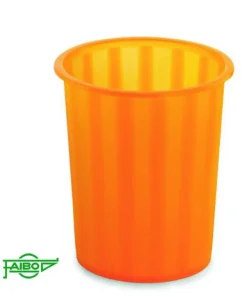 Papelera de plástico naranja translúcido<Faibo Hot