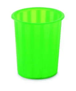 Papelera de plástico verde translúcido<Faibo Clearance