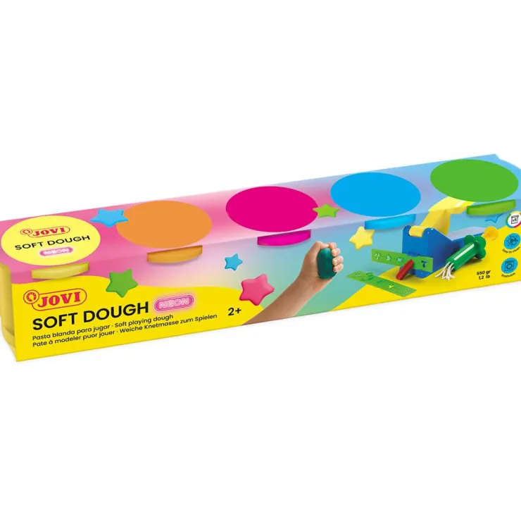 Pasta de modelar 5 colores neón 110gr Blandiver<Jovi Best