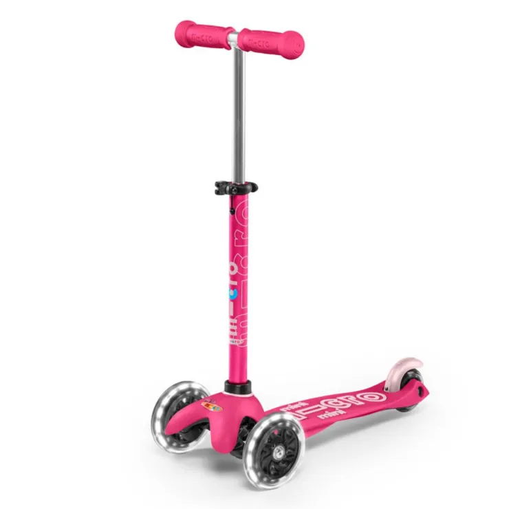 Patinete Mini Deluxe LED rosa<Micro