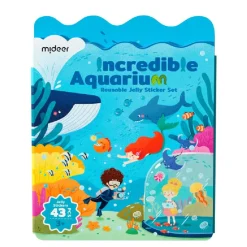 Pegatinas de gel removibles Acuario con escenario<Mideer New