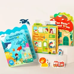Pegatinas de gel removibles Animales con escenario<Mideer
