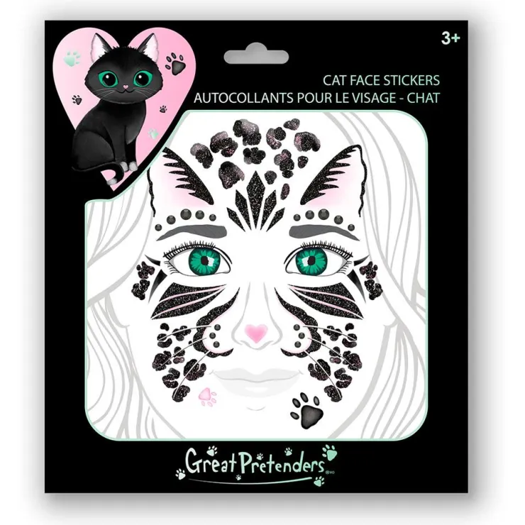 Pegatinas faciales gato<Great Pretenders Outlet