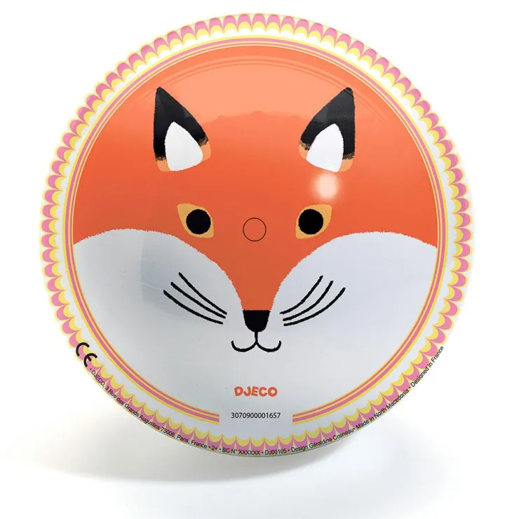Pelota oso y zorro 22 cm.<Djeco Hot
