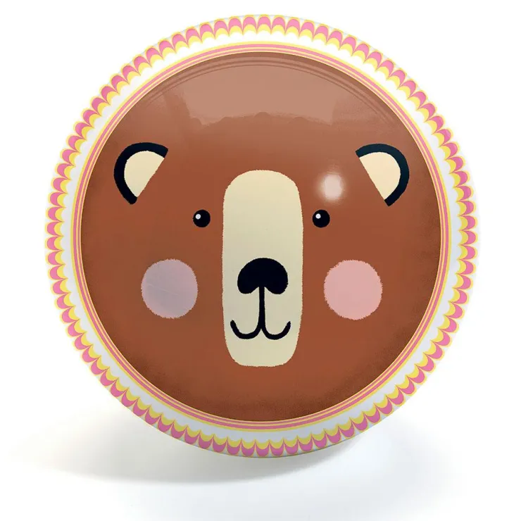 Pelota oso y zorro 22 cm.<Djeco Hot