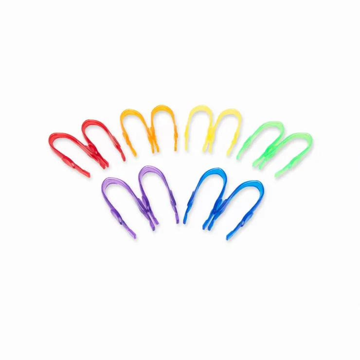 Pinzas translúcidas de colores 12 unidades<Tickit