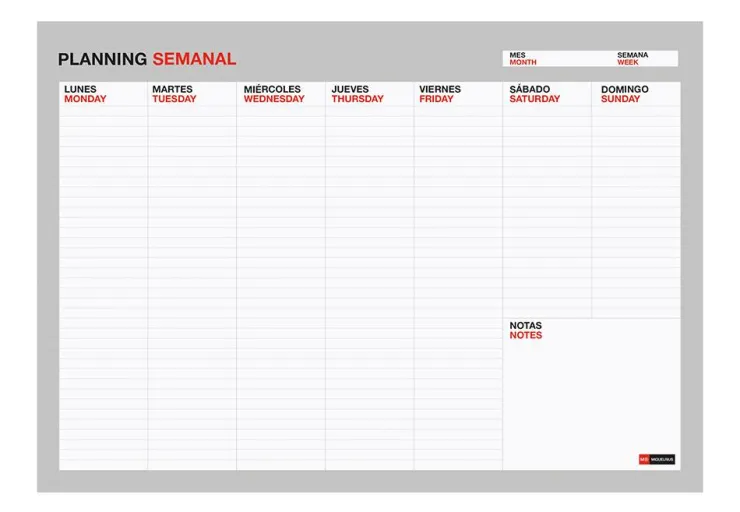 Planning sobremesa A4 Basic 56 hojas<Miquelrius Online