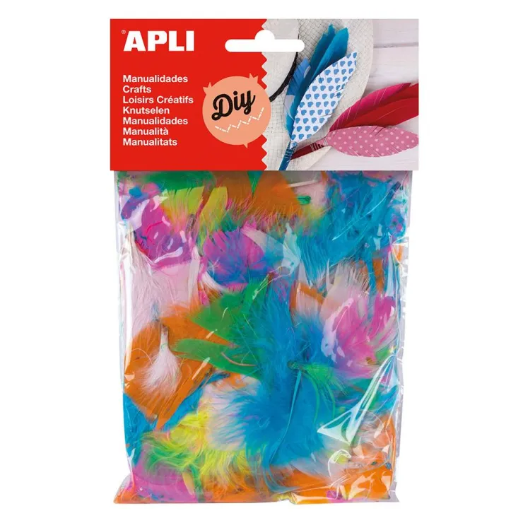 Plumas pequeñas de colores 24 unidades<Apli New