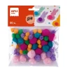 Pompones colores tamaño surtido 50 unidades<Apli Outlet