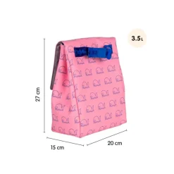 Portamerienda 460 rosa ballenas 20x15x27cm<Milan Outlet