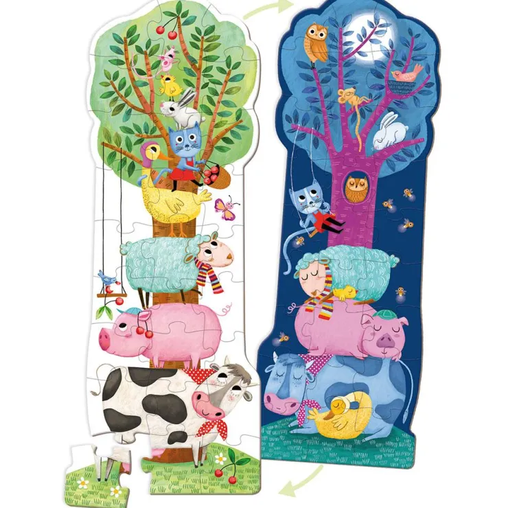 Puzzle XXL reversible día y noche brilla oscuridad 27 piezas<Goula