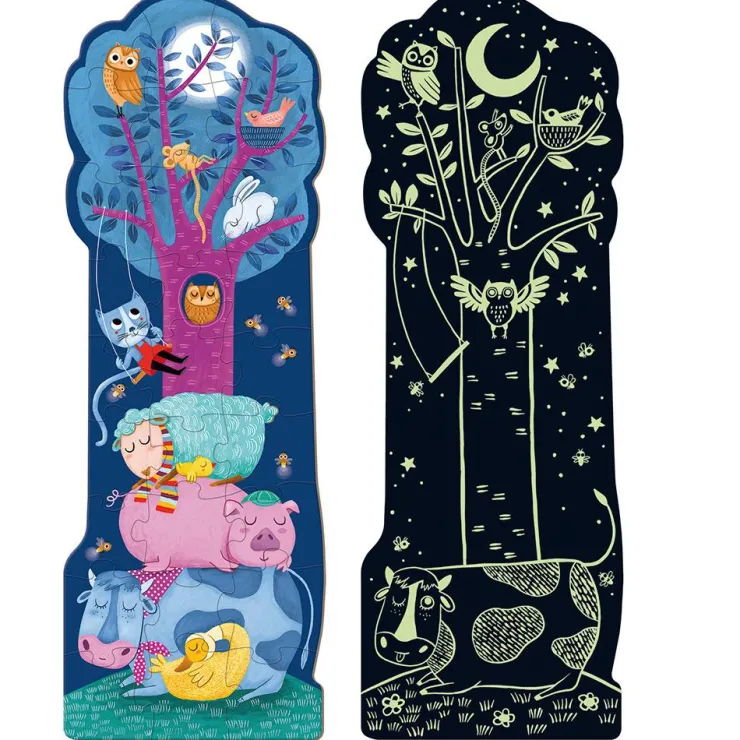 Puzzle XXL reversible día y noche brilla oscuridad 27 piezas<Goula