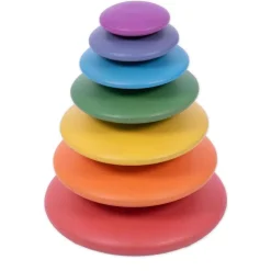 Rainbow buttons madera colores apilables<Tickit Clearance