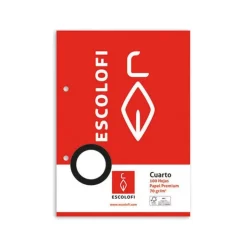 Recambio tamaño cuarto cuadro 6mm. 100 hojas con margen y 2 taladros<Escolofi Hot