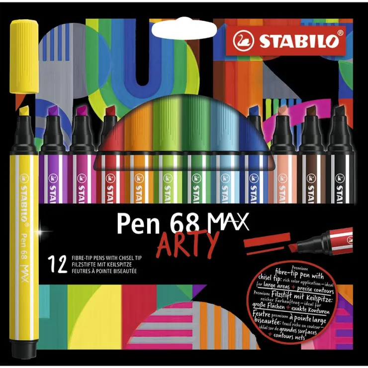 Rotulador 12 colores Pen 68 Max Arty<Stabilo Hot