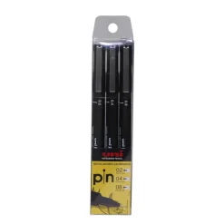 Rotulador calibrado 3 puntas Pin<Uniball