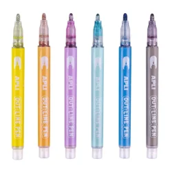 Rotulador doble línea 6 colores<Apli Best