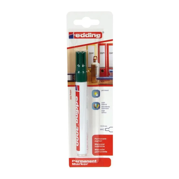 Rotulador 3000 color verde<Edding Discount
