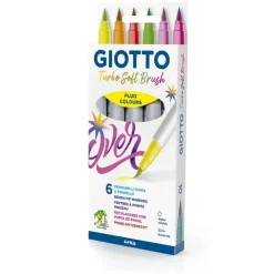 Rotulador Giotto turbo soft brush 6 colores fluo<Fila Clearance