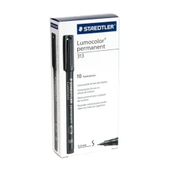 Rotulador Lumocolor negro punta súper fina caja de 10 unidades<Staedtler Discount