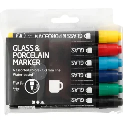 Rotulador para porcelana y vidrio 6 colores<Creativ Company Best