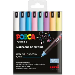 Rotulador Posca PC1MR 8 colores pastel<Uniball Hot