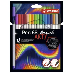 Rotulador punta pincel 18 colores Pen 68 Arty<Stabilo Online