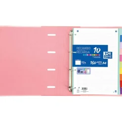 Separadores de colores tamaño A4 10 posiciones PP<Oxford Outlet