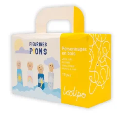 Set 10 figuras de madera 7cm.<Loolipo Best
