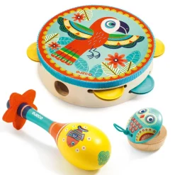 Set 3 instrumentos musicales de madera Animambo<Djeco Outlet