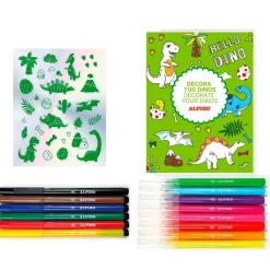 Set dino decora con rotuladores y pegatinas<Alpino Online