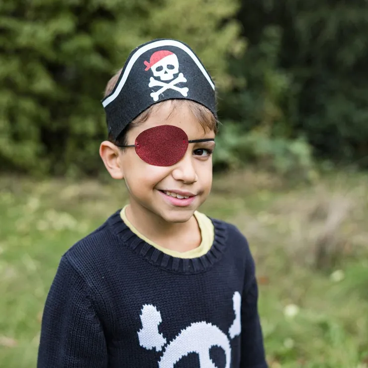 Sombrero pirata tipo banda para cabeza con parche<Great Pretenders Online