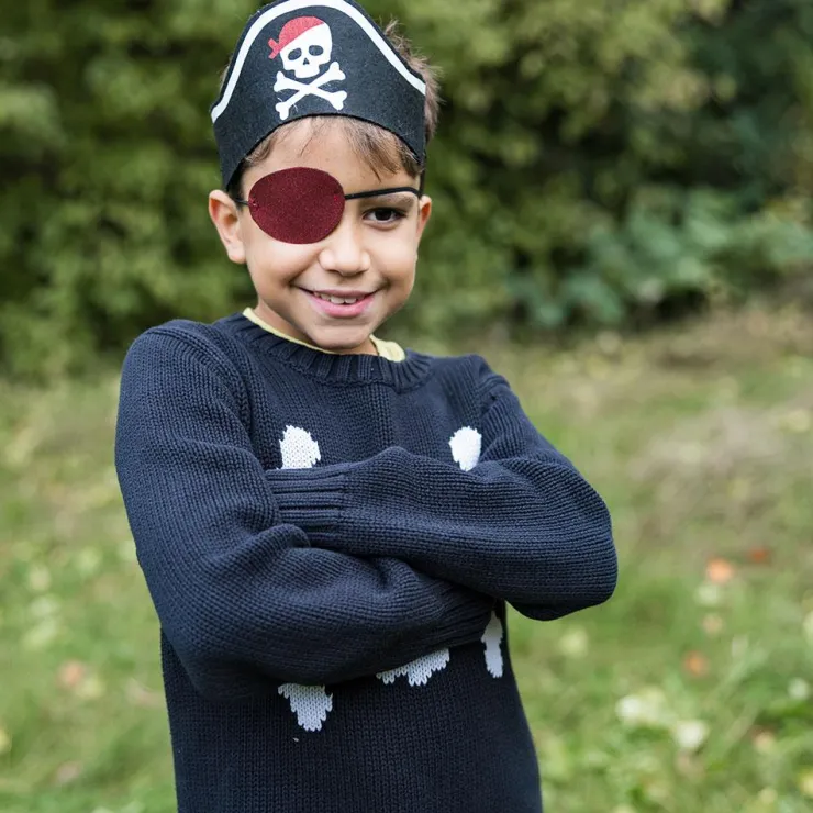 Sombrero pirata tipo banda para cabeza con parche<Great Pretenders Online