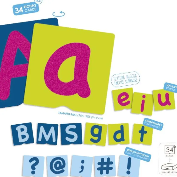 Tacto fichas letras y signos de puntuación<Akros Outlet