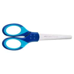 Tijeras escolares Grip azul<Faber castell Hot
