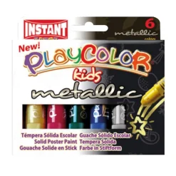 Témpera sólida 6 colores metalizados Playcolor<Instant Online