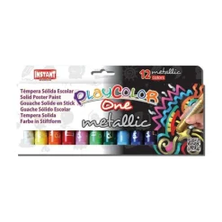 Témpera sólida 12 colores metalizados Playcolor<Instant Discount